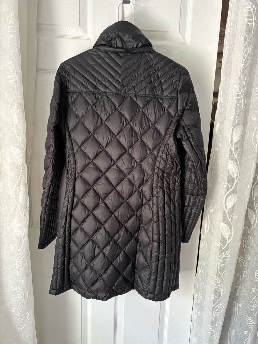 Michael Kors Packable Down Puffer full zip jacket coat women sz M missing hoodie - Picture 6 of 8
